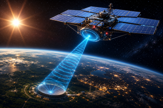 Vesmírná solární elektrárna by mohla vyrábět energii i v noci.